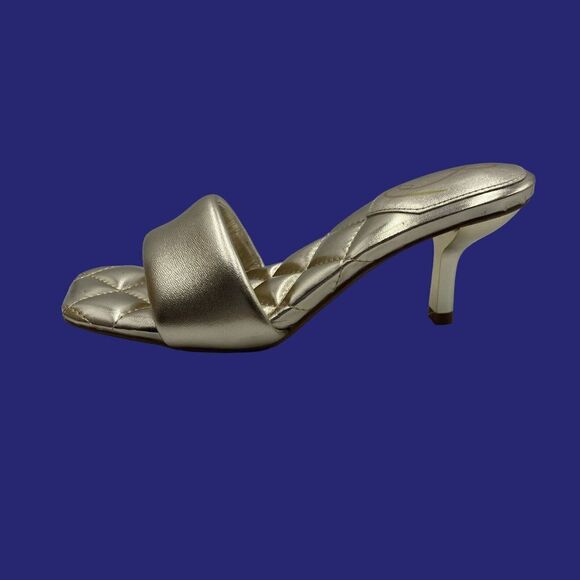 SAM EDELMAN Women's STARLA 100% Leather Square-Toe Mule Sandals MOLTEN GOLD, 9.5 - Picture 6 of 8